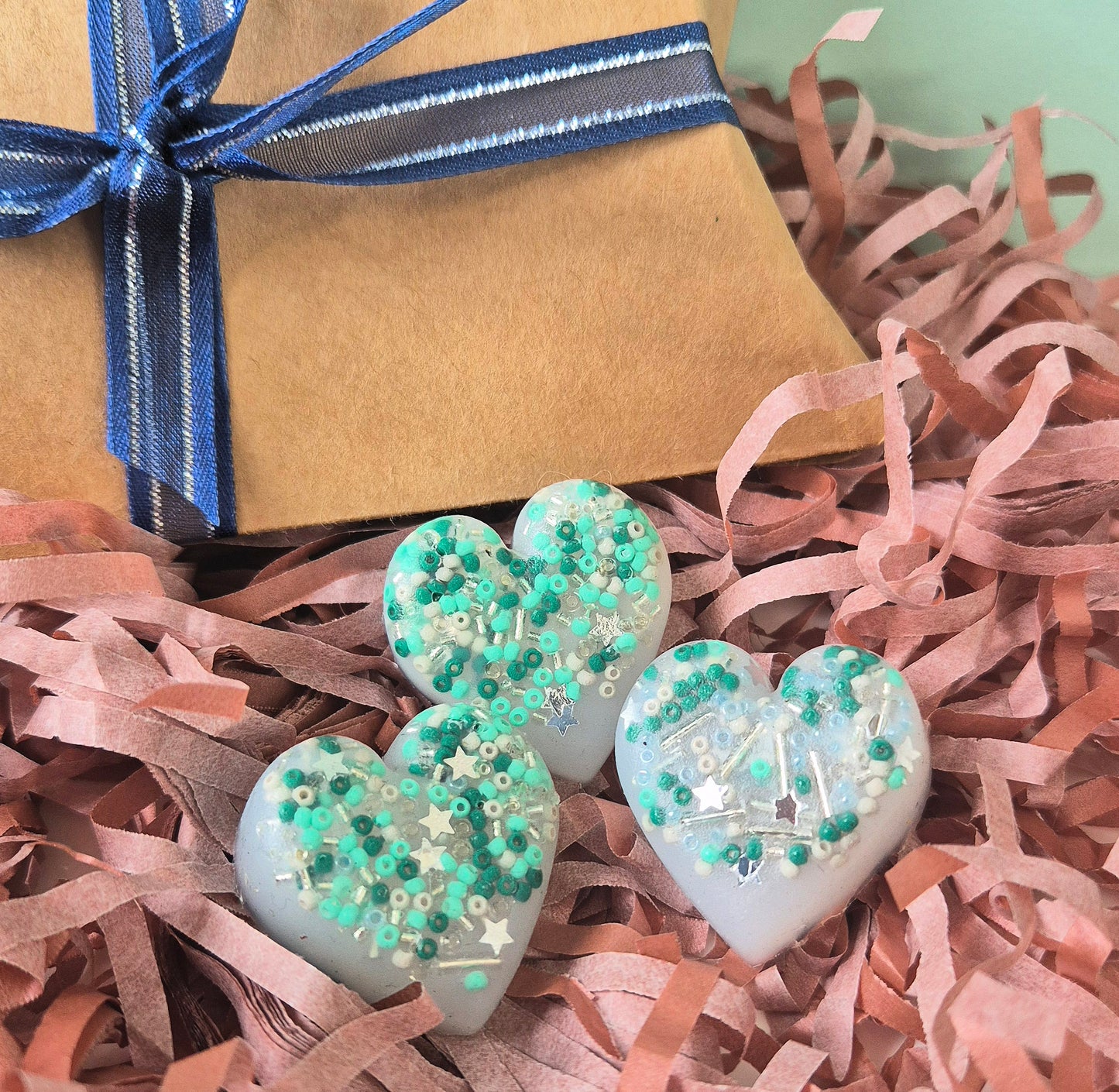 Soothing Mini Heart Squishies β Aqua Set