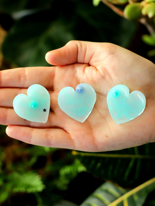 Soothing Mini Heart Squishies – Aqua Set