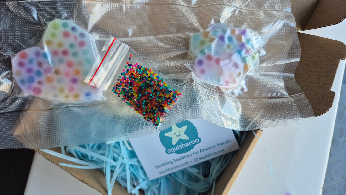 Re-usable Jelly Bead Squishies (2-Pack) – Heart + Medium Paw | by Squisharoo