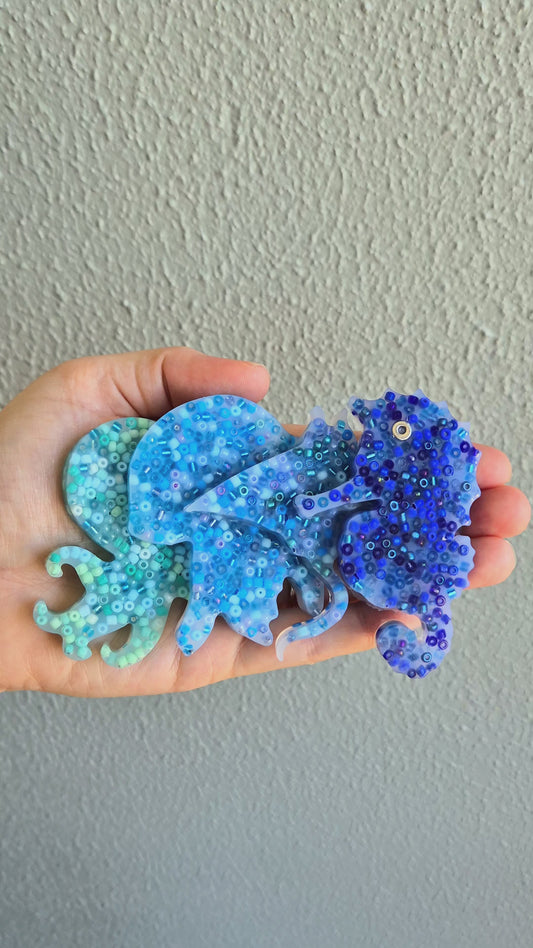 🌊 Ocean Calm Squishies for Anxiety and Skin Picking Relief – Set of 4 🌊 by Squisharoo