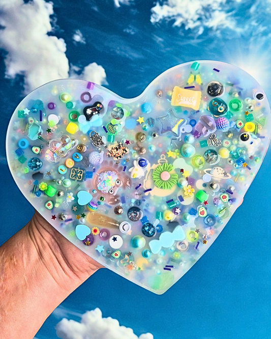 Giant Heart Squisharoo 💙✨ | Sensory Pick Pad