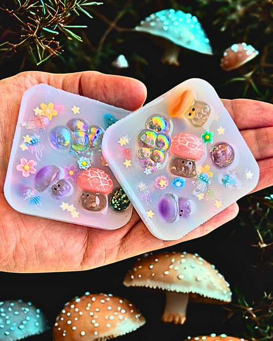 Glow-in-the-Dark Jelly & Mushroom Squisharoos – Enchanted Aqua Edition for Stimming Support
