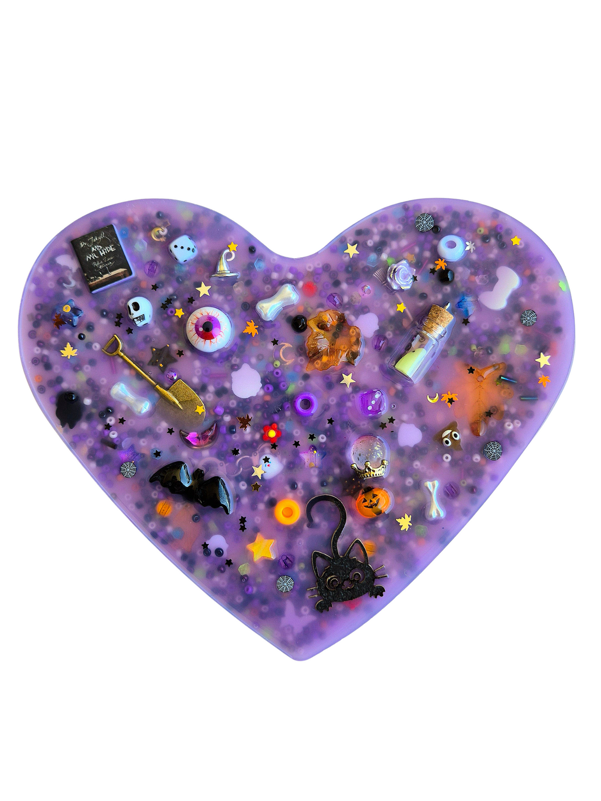 Limited Edition Giant Halloween Treasure Hunt Heart 🎃🖤 | Sensory Pick Pad for Skin Picking & Fidget Relief